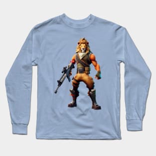 Fortnite-inspired lion design Long Sleeve T-Shirt